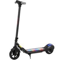 sportnow patinete electrico ninos 6-14 anos pantalla led luces rgb neumaticos 165 cm velocidad 10 kmh arranque por empuje negro