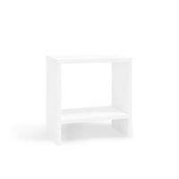 mesita meller blanca - hecha a mano en espana - madera natural