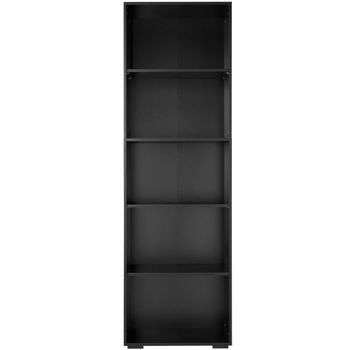 Estantería de mdf con 5 apartados, versátil, 60 x 30 x 190 cm, negro