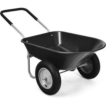 Carretilla De Jardín, Carro Resistente Con Estructura Costway 140 X 65 X 65 Cm