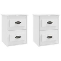 mesitas de noche de pared 2 uds blanco 415x36x53 cm vidaxl