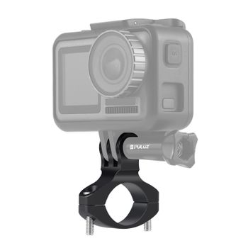 PULUZ adaptador de manillar de bicicleta, montaje de aluminio para GoPro Hero12, 11, 10, 9, 8, negro, 7, 6, 5, DJI Osmo Action y otras cámaras de acción