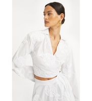 rotate para mujer 114546400 camisa corta willow blanco 36 casual manga larga algodon organico sostenible