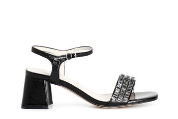 sandalias guild con pedrería. black 39
