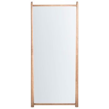 Espejo De Pared De Estilo Escandinavo Con Marco De Madera De Paulownia Decorativo Marrón Claro Canet