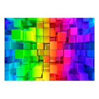 papel pintado 3d - colour jigsaw 200x140 cm