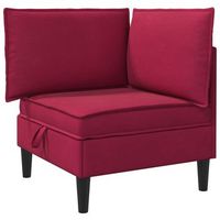 sofa esquinero con almacenamiento rojo vino terciopelo vidaxl
