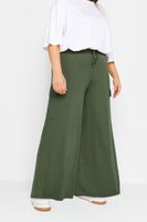 yours pantalon ancho cargo caqui mujer curvy y tallas grandes yours