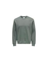 sudadera only  sons onsdan unshed reg crew neck balsam green hombre