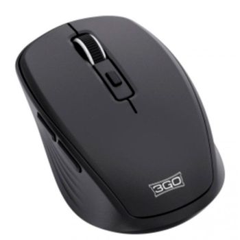 3Go BOLT Ratón Óptico Inalámbrico 1600 DPI Negro