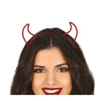 diadema de disfraz para adultos con disenos de superheroina - rojo