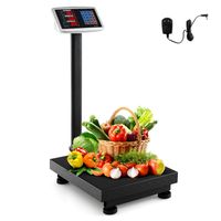 costway bascula industrial bascula digital informatica de 300 kg bascula de plataforma de calculadora de precio pantalla led transparente
