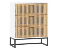 vidaxl aparador de madera contrachapada blanco 60x30x75 cm