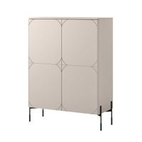 aparador de 2 puertas con pie de metal cachemira 124x140 cm