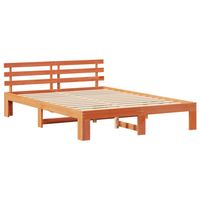 cama matrimonial  cama doble  estructura de cama de madera marron encerado madera solida cfw66344