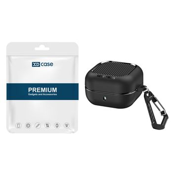 Funda Protectora a Prueba de Golpes XDcase para Samsung Galaxy Buds4 / Buds4 Pro, Funda para Auriculares Inalámbricos con Textura de Fibra y Mosquetón