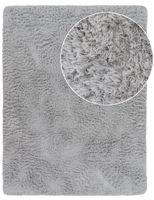 alfombra de pelo largo silvana plata 60x100 cm