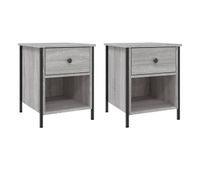vidaxl mesita de noche 2 uds madera ingenieria gris sonoma 40x42x50 cm