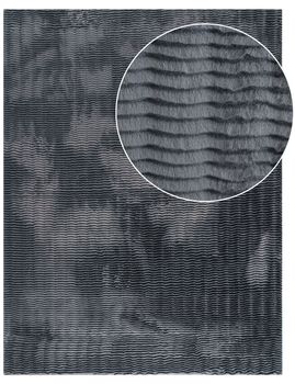 Alfombra de piel Arnia antracita 60x100 cm