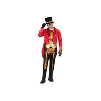 disfraz jefe de pista siniestro sombrero chaqueta chaleco con camisa guantes pantalon y cubrebotas  talla xl
