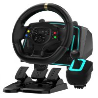 volante de juego g30 1080 con pedal de cambios de 61 velocidades rotacion ajustable de 180-1080 retroalimentacion