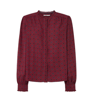 Pepe Jeans para mujer. PL304943 Blusa Ora granate (M), Casual, Viscosa, Manga larga