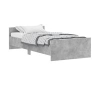 estructura de cama madera contrachapada gris hormigon 100x200cm