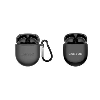 Auriculares Canyon TWS-6 inalámbricos Bluetooth 5.3 para llamadas, música y deporte negros