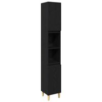 juego de muebles de bano  armario de bano 3 piezas negro madera de ingenieria