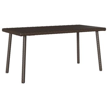 Mesa De Centro 80x40x37 Cm Ratán - Marrón