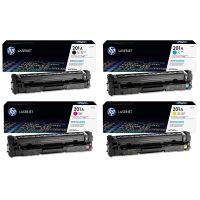 original multipack hp colour laserjet pro m252n printer toner cartridges 4 pack -cf400a