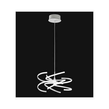 Lámpara Colgante Led De Metal Blanco 70w 6396 B Perenz 4000k