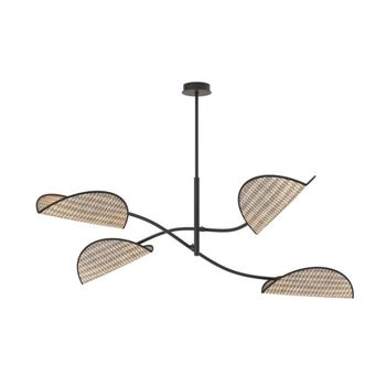 Lámpara de techo norgi negro (4 luces)