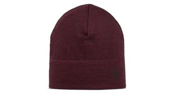 Buff bonnet merino lightweight beanie solid bordeaux