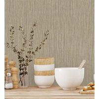 papel pintado vinilico lavable efecto fibra vegetal con textura en relieve - saratov texture 676389 de gaulan - rollo de 10 m x 106 m