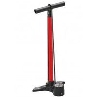 lezyne bomba de pie macro floor drive 220psi rojo abs-1 chuck