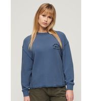 superdry para mujer w2012072a sudadera athletic essential azul s casual algodon manga larga