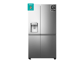 Frigorífico americano - Hisense RS818N4TIE1, No Frost, 179 cm, 636 l, WI-FI, Dispensador Agua & Hielo, Inox