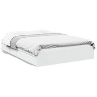cama matrimonial  cama para adultos  estructura cama con cajones madera ingenieria blanca 160x200 cm cfw32167