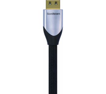 SANDSTROM S1HDM215 HDMI Cable with Ethernet - 1 m, Silver