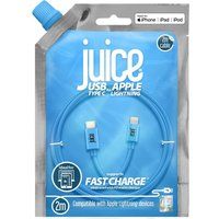 usb type-c to lightning cable - 2 m blue blue