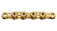 cadena kmc k1sl 100 eslabones estrecha ti n gold  bmx  fixie  track