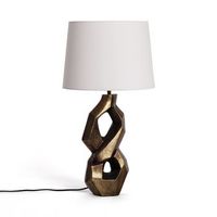 lampara de mesa metal reyansh iluzzia laton