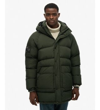 Superdry para hombre. M5012289A Parka XPD Longline Baffle marino (XXL), Casual, Poliéster