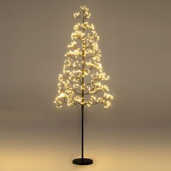 Árbol De Luces Alpino Costway 100 Luces Led Blancas Cálidas (150cm)