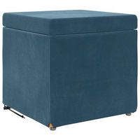 taburete azul 41 x 41 x 40 cm terciopelo y madera fabricada vidaxl