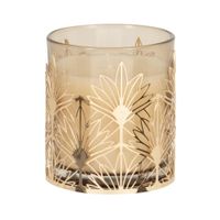vela perfumada beige y metal dorado