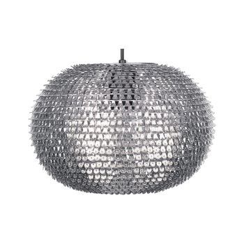 Lámpara Colgante En Forma De Globo Metal Plateado Metal Escamas Brillantes Reine