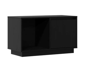 Mueble tv - mesa de tv de madera maciza de pino negro 74x35x44 cm