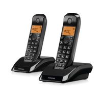 motorola voice - s1202 telefono inalambrico digital serie s12 con bloqueo de llamadas y funcion no molestar altavoz manos libres agenda telefonica hasta 50 nombres y numeros pantalla brillante